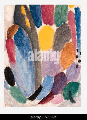 Deutsch : Variation. Öl auf Papier. 35 x 26,4 cm . Entre 1918 et 1919 Variation 3 Alexej von Jawlensky c1918-1919 Banque D'Images