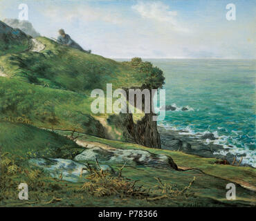 Jean-François Millet - Les falaises de Gréville Banque D'Images