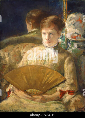 . Femme avec un ventilateur entre vers 1878 et vers 1879 163 Mary Cassatt - Femme avec un ventilateur - NGA 1963.10.95 (1759) Banque D'Images