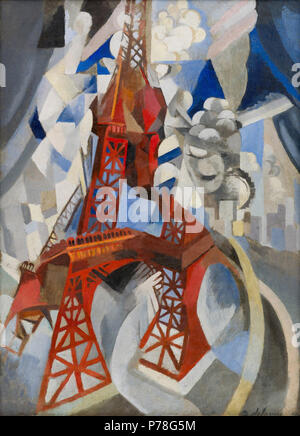 . Anglais : Red Tour Eiffel 8 Décembre 1911 Robert Delaunay - Rouge Tour Eiffel - 1911-1912 - Musée Solomon R. Guggenheim Banque D'Images