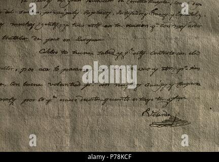 Pedro Velarde Santillán y (1779-1808). Le capitaine d'artillerie espagnol célèbre pour sa mort dans le Dos de Mayo. Inscrivez-manuel. Musée de Velarde. Muriendas. La Cantabrie. L'Espagne. Banque D'Images