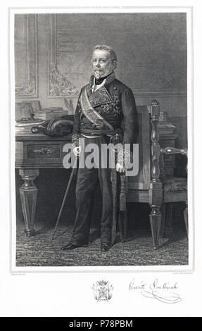 Evaristo Fernández de San Miguel y Valledor (1785-1862), militar, político e historiador español, duc de San Miguel. Banque D'Images