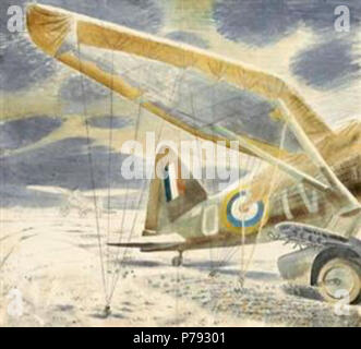 Travail par Eric Ravilious . avant 1942 48 Ravilious - lysander-dans-la-neige-1942 Banque D'Images