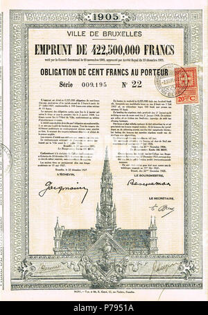 6 Ville de Bruxelles - Ville de Bruxelles 1925 Banque D'Images