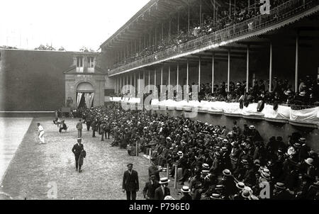 Partido de 50 remonte en el frontón Jai Alai (1 de 7) - Fondo Car-Kutxa Fototeka Banque D'Images