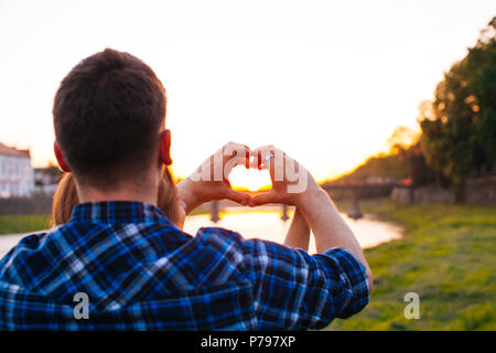 Un amour pour deux coeurs Banque D'Images