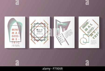 Peu de modèles géométriques vecteur illustration design étiquettes Illustration de Vecteur