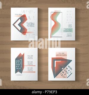 Peu de modèles géométriques vecteur illustration design étiquettes Illustration de Vecteur