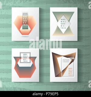 Peu de modèles géométriques vecteur illustration design étiquettes Illustration de Vecteur