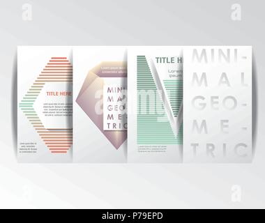 Peu de modèles géométriques vecteur illustration design étiquettes Illustration de Vecteur