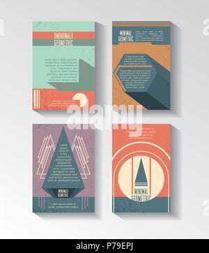 Peu de modèles géométriques vecteur illustration design étiquettes Illustration de Vecteur