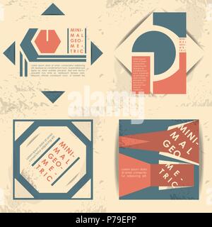 Peu de modèles géométriques vecteur illustration design étiquettes Illustration de Vecteur