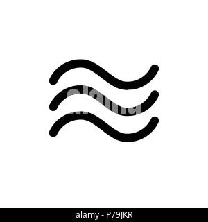 L'eau ondulée. Télévision en noir et blanc sur l'icône vecteur fond isolé, n° 2 Illustration de Vecteur