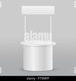 Promotion vide compteur. Commerce de détail isolé stand Illustration de Vecteur