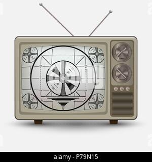 Old vintage réalistes plat. Retro televesion sans signal test. Illustration sur fond blanc Illustration de Vecteur
