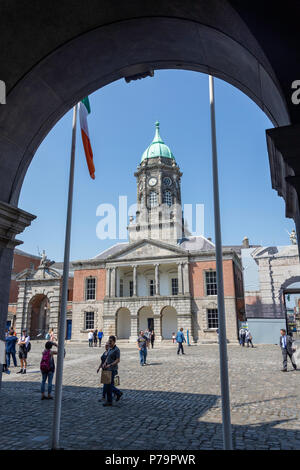 Bedford Hall, la grande cour, le château de Dublin, Dame Street, Temple Bar, Dublin, Leinster Province, République d'Irlande Banque D'Images