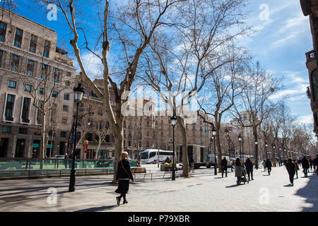 Célèbre Passeig de Gracia à Barcelone Espagne Banque D'Images