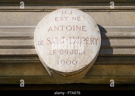 Lyon conserve la mémoire d'Antione de Saint-Exupéry, Lyon, France Banque D'Images