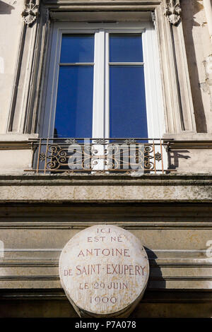 Lyon conserve la mémoire d'Antione de Saint-Exupéry, Lyon, France Banque D'Images