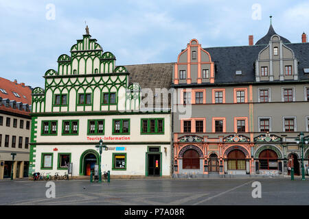 Stadthaus, Cranach-Haus und auf dem Markt, Weimar, Thüringen, Allemagne, Cranachhaus Banque D'Images