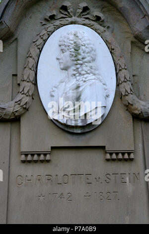 Grabstaette der Charlotte von Stein, Historischer Friedhof, Weimar, Thuringe, Deutschland, Europa Banque D'Images