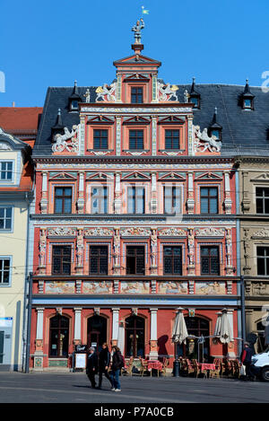 Haus zum Breiten Herd am Fischmarkt, Erfurt, Thuringe, Allemagne, Europa Banque D'Images