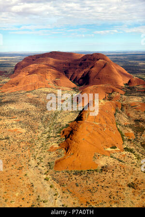 Close-up, vue aérienne d'une section de Kata Tjuṯa, dans le Parc National Uluru-Kata Tjuṯa, Territoire du Nord, Australie Banque D'Images