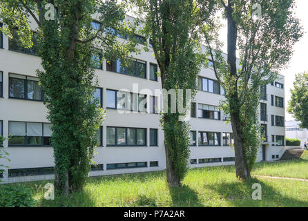 Stuttgart, Weissenhofsiedlung. Sur le jardin de l'appartement maison construite en 1927 par Ludwig Mies van der Rohe. Banque D'Images