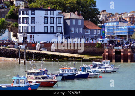 Le port de Folkestone Kent England Banque D'Images