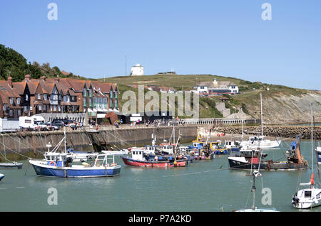 Le port de Folkestone Kent England Banque D'Images