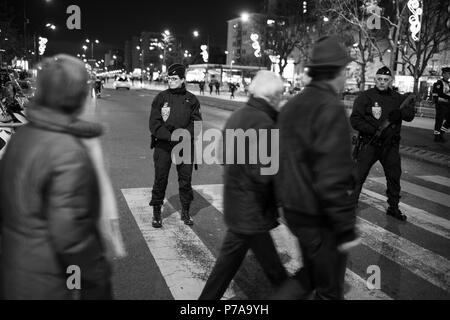 Paris, France 2016. Avant l'anniversaire de l'Hypercacher siège de supermarché Banque D'Images