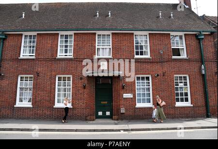 Amesbury, Wiltshire, Royaume-Uni. 5 juillet, 2018.John Baker House, Rollestone Street, Salisbury : Crédit Finnbarr Webster/Alamy Live News Banque D'Images