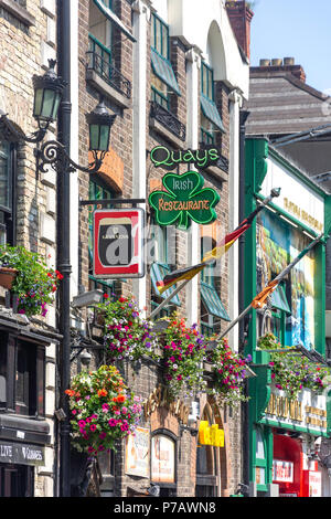 Quays Restaurant irlandais,Temple Bar, Dublin, Leinster Province, République d'Irlande Banque D'Images