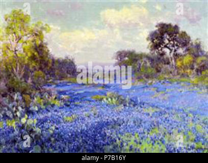 Travailler par Julian Onderdonk . avant 1942 60 Onderdonk - blue-bonnets en fin d'après-midi-1915 Banque D'Images