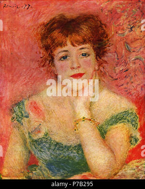 . Portrait de l'actrice Jeanne Samary Deutsch : Porträt der Jeanne Samary 1877 Pierre-Auguste Renoir 64 096 Banque D'Images