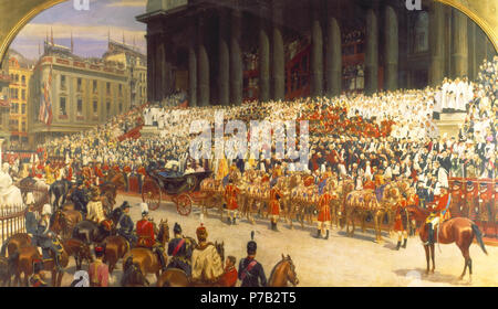 . La reine Victoria à la Cathédrale St Paul le jour du Jubilé de diamant . English : 'le Jubilé de diamant de la reine Victoria, 22 juin 1897" par Andrew Carrick Gow. . 1899 65 le Jubilé de diamant de la reine Victoria, 22 juin 1897 Banque D'Images