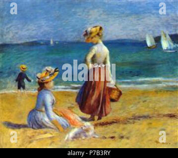 Travailler par Pierre-Auguste Renoir . avant 1919 68 chiffres - Renoir-sur-la-plage.jpg !PinterestLarge Banque D'Images