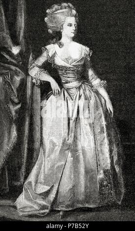 Maria Feodorovna (Sophie Dorothée de Wurtemberg) (1759-1828). L'impératrice de toutes les Russies. Gravure de H. Gedan dans l'histoire universelle, 1885. Banque D'Images