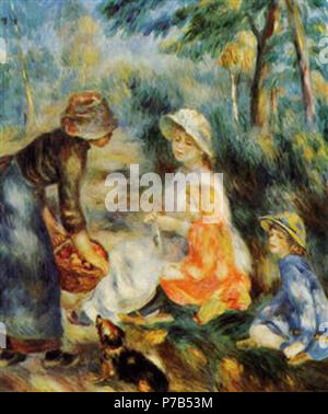 Travailler par Pierre-Auguste Renoir . avant 1919 72 - Le Renoir-apple-vendeur-1890.jpg !PinterestLarge Banque D'Images