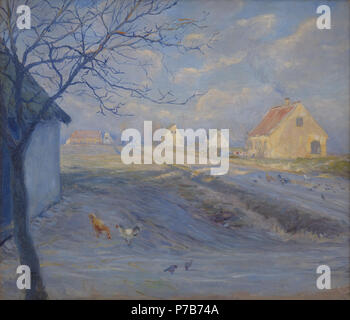 Theodor Yves Congar (1840-1920), Kastrupvejen mod Koebenhavn, 1890 79 - Yves Congar Theodor En route pour Copenhague de Kastrup. L'île d'Amager - KM4359 - Statens Museum For Kunst Banque D'Images