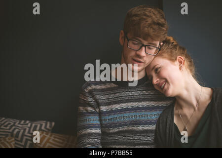 Couple dans le café Banque D'Images