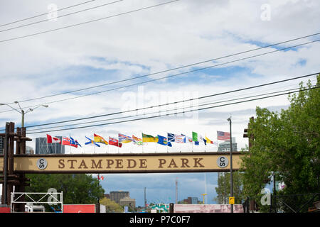Calgary, Alberta, Canada - 02 juillet 2018 - Entrée de la Calgary Stampede Grounds Banque D'Images