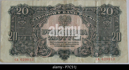 20 zl.1944 aw. Banque D'Images