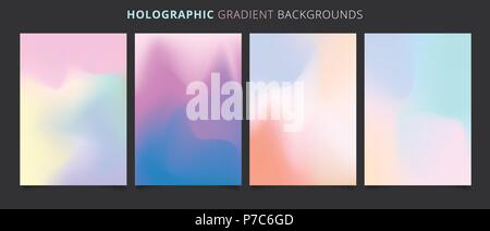 Les gradients holographique modèle fond coloré. Vector illustration. Vous pouvez utiliser pour vos sites web, blogs, bannières, affiches, pour l'impression sur les vêtements Illustration de Vecteur