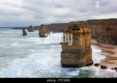 L'emblématique 12 apôtres à Port Campbell sur la Great Ocean Road, Victoria, Australie le 23 juin 2018 Banque D'Images