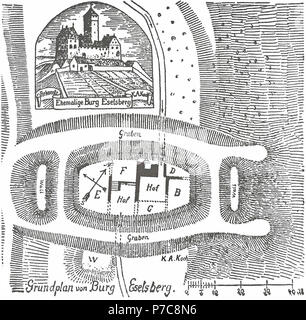 1925 Burg Eselsberg Rekonstruktion Koch K A W2. Banque D'Images