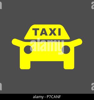 Icône vecteur de taxi. Illustration de silhouette de taxi un taxi Illustration de Vecteur