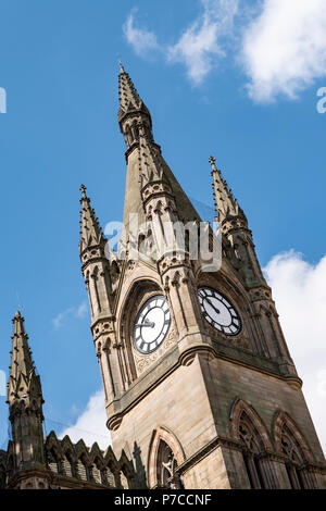 Le Wool Exchange et autres détails architecturaux à Bradford City Centre, Royaume-Uni Banque D'Images