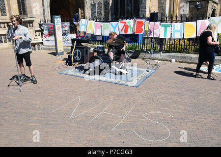 70e anniversaire du NHS dans le centre de Norwich, événement Juin 2018 UK Banque D'Images