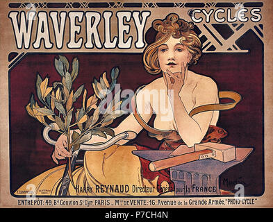 Alphonse Maria Mucha - Cycles Waverley Banque D'Images